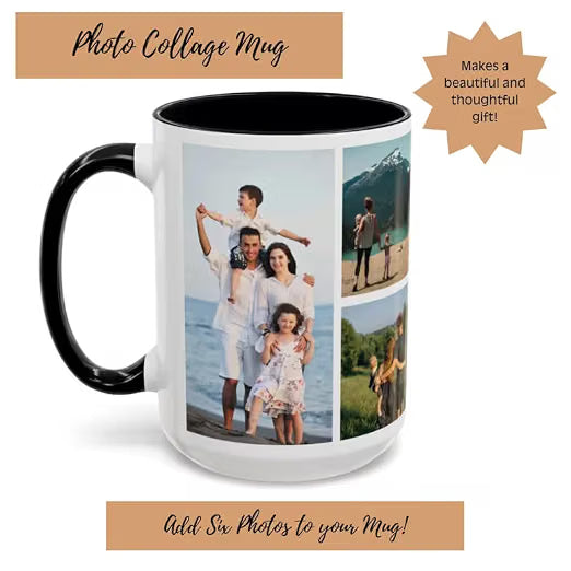 Bazinco Personalized Magic Mug | Custom Photo Collage Heat Changing Mug