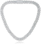 Bazinco Iced Out Cuban Link Chain for Men – Luxury Hip Hop Diamond Style Necklace