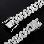 Bazinco Iced Out Cuban Link Chain for Men – Luxury Hip Hop Diamond Style Necklace