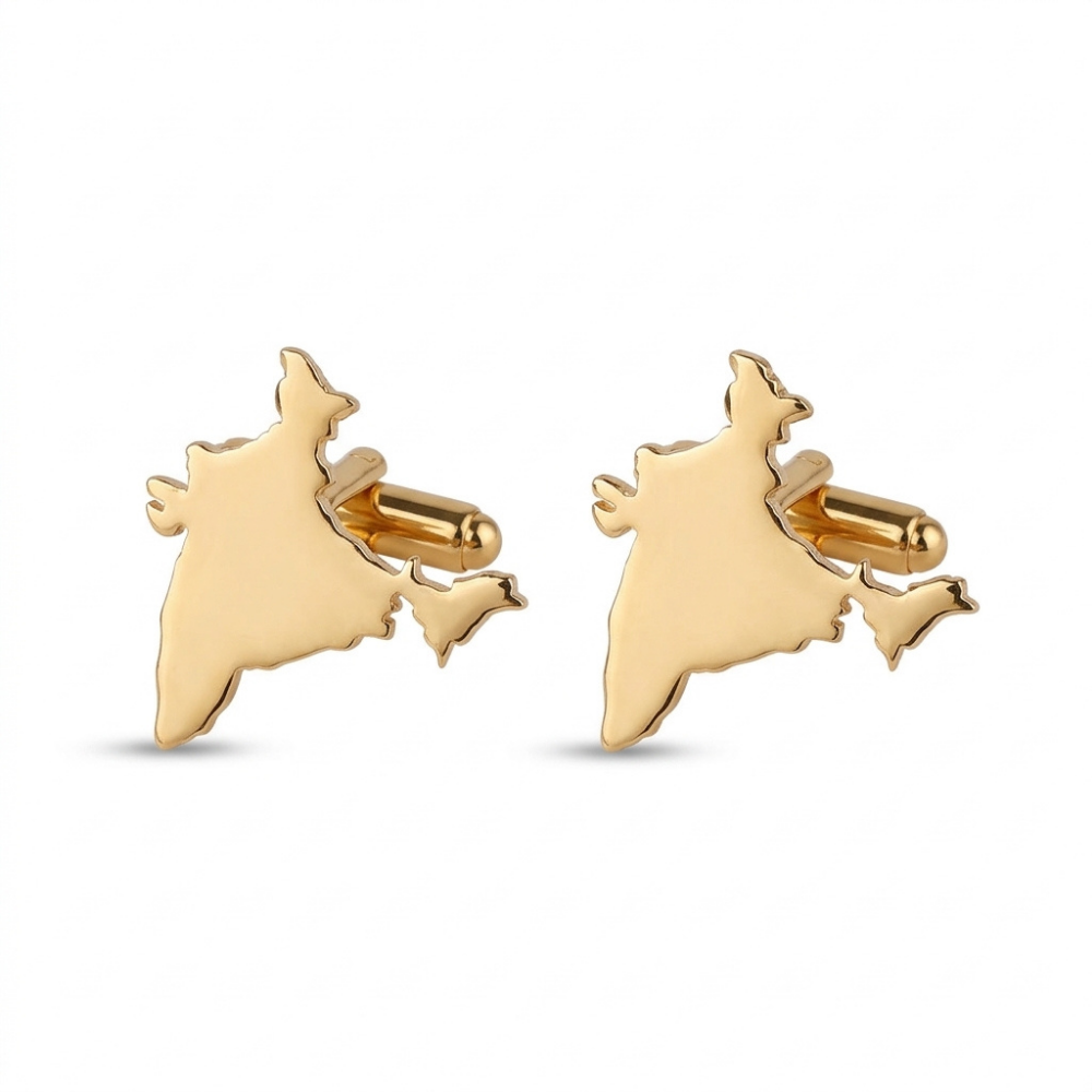 Bazinco India Map Cufflinks – India Shape Cufflinks for Men Formal Wear