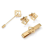 Bazinco Personalized Initial Cufflink & Tie Clip Set for Men – Premium Monogram Groom Accessories