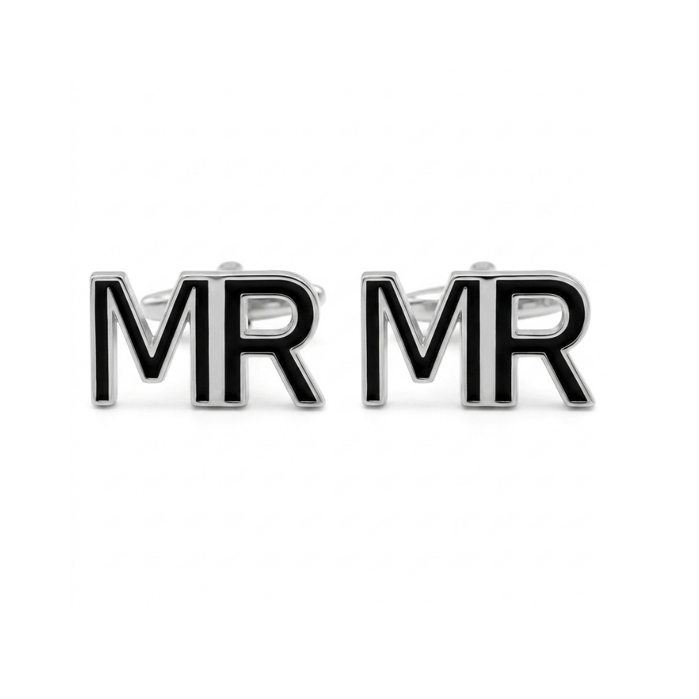 Custom Initial Cufflinks by Bazinco – Minimal Letter Design Premium Men’s Accessories