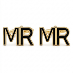 Custom Initial Cufflinks by Bazinco – Minimal Letter Design Premium Men’s Accessories