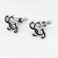 Bazinco Custom Initial Cufflinks – Stylish Monogram Cufflinks for Men, Wedding Groom Accessories