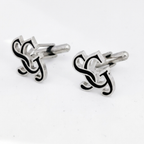 Bazinco Custom Initial Cufflinks – Stylish Monogram Cufflinks for Men, Wedding Groom Accessories