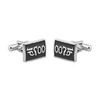 Bazinco James Bond 007 Black Cufflinks for Men | Spy Agent Designer Shirt Cufflinks | Premium Formal Accessories