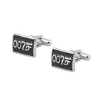 Bazinco James Bond 007 Black Cufflinks for Men | Spy Agent Designer Shirt Cufflinks | Premium Formal Accessories