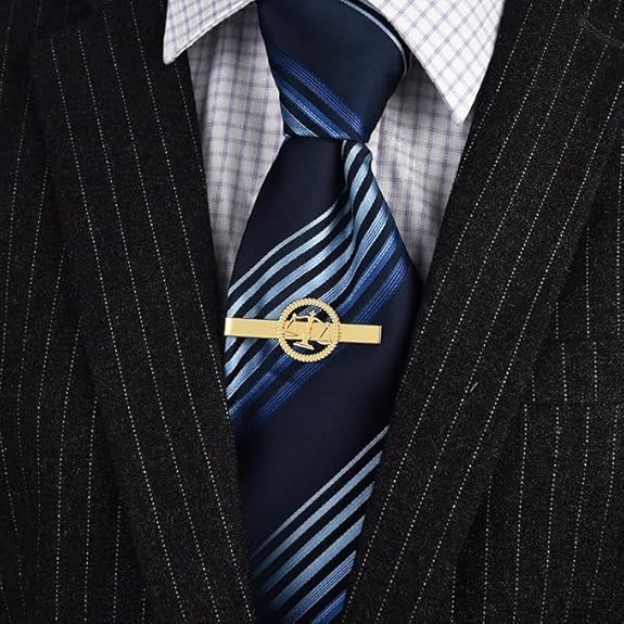 Bazinco Scale of Justice Premium Cufflink Set for Men | Libra Lawyer Cufflinks with Tie Clip & Suit Pin
