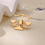 Bazinco Justice Scale Personalized Name Lapel Pin – Lawyer & Legal Professional Brooch