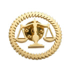 Bazinco Justice Symbol Lapel Pin | Lawyer Brooch for Court, Advocate Gift, Legal Professional Badge