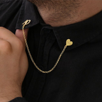 Bazinco collar pin

men shirt pin

designer collar chain

luxury collar chain

blazer collar chain

wedding collar chain

men fashion accessory

premium collar pin

