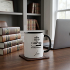 Personalized Lawyer Mug with Name | Lawyer in Progress Printed Ceramic PZ Mug | Custom Coffee Mug for Law Students, Advocates & Legal Professionals | Bazinco