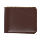 Bazinco Personalized Brown Bifold Wallet – Custom Name Plate Men’s Leather Wallet