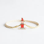 Bazinco Personalized Lipstick Rakhi for Sister | Custom Name Engraved Rakhi | Unique Designer Raksha Bandhan Gift Rakhi for Women & Girls