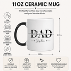 Bazinco Personalized Love You Dad Mug with Name – Custom Ceramic Coffee Mug