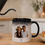 Bazinco Personalized Magic Mug – I Adore Your Company Couple Photo Color Changing Mug