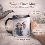 Bazinco Personalized Magic Mug 11 Oz – Custom Photo Heat Reveal Mug