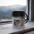 Bazinco Couple Photo Magic Mug | 11 Oz Personalized Heat Changing Coffee Mug with Custom Photo & Message