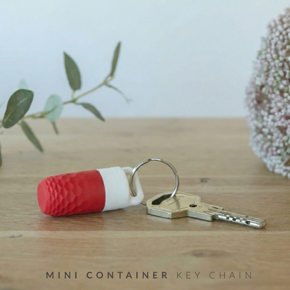 Bazinco Travel Pill Case Keychain Capsule | Portable Waterproof Tablet Holder Mini Container with Key Ring