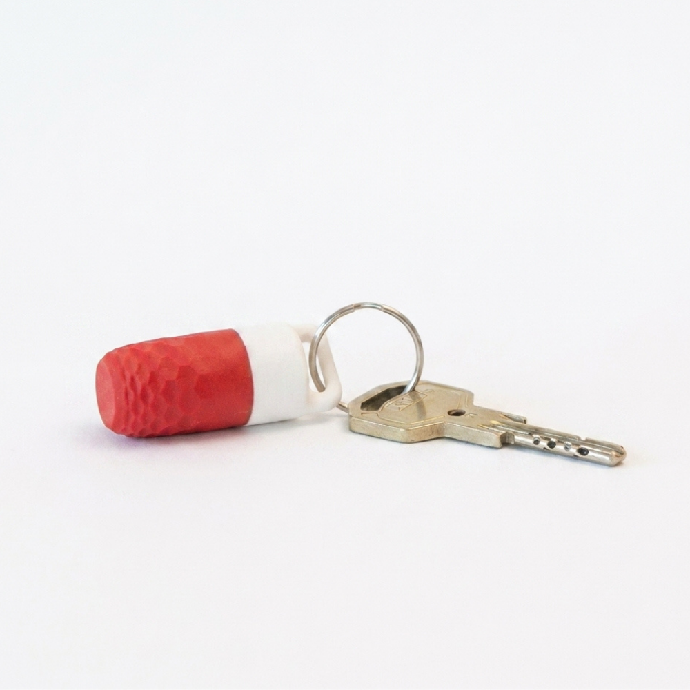 Bazinco Travel Pill Case Keychain Capsule | Portable Waterproof Tablet Holder Mini Container with Key Ring