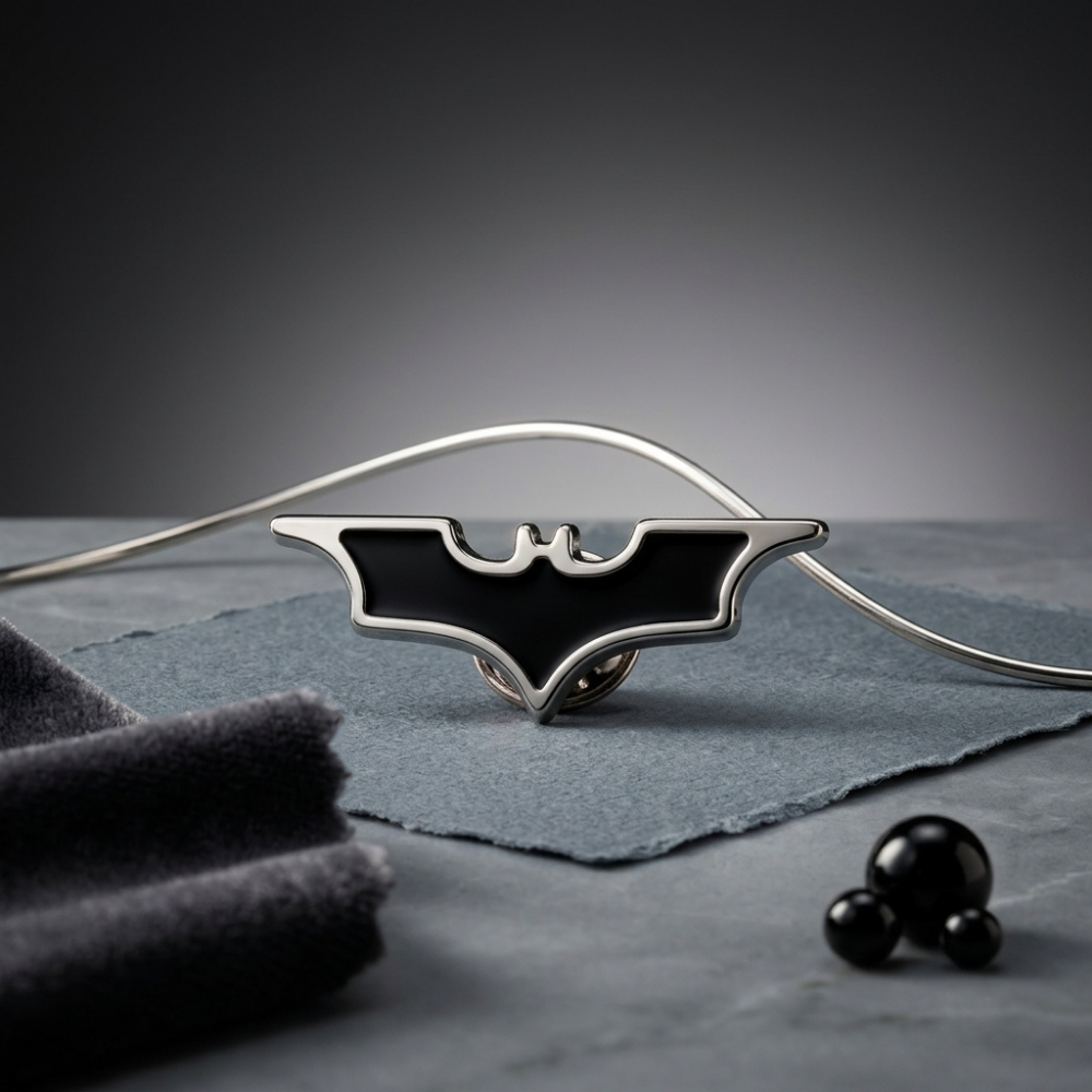 Bat Logo Lapel Pin by Bazinco – Premium Minimalist Suit Pin for Men Formal Wear