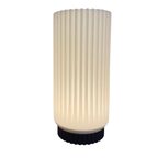 Bazinco Modern 3D Fluted Desk Lamp – Minimalist Ribbed Bedside Table Lamp for Living Room & Office