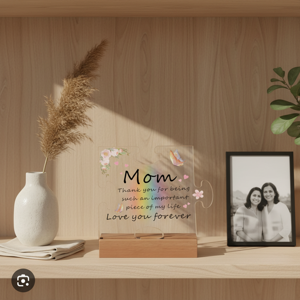 Bazinco custom frames
mom acrylic frame, personalized mom gift, acrylic plaque for mom, mother’s day gift ideas, unique mom gift, custom mom plaque, puzzle acrylic frame, emotional gifts for mom, birthday gift for mom, mom keepsake gift, engraved acrylic frame, love you mom gift, personalized acrylic plaque, decorative frame for mom, heartfelt gifts for mother, modern home decor gift, acrylic desk decor, gift for mother from daughter, meaningful gifts for mom, bazinco gifts
