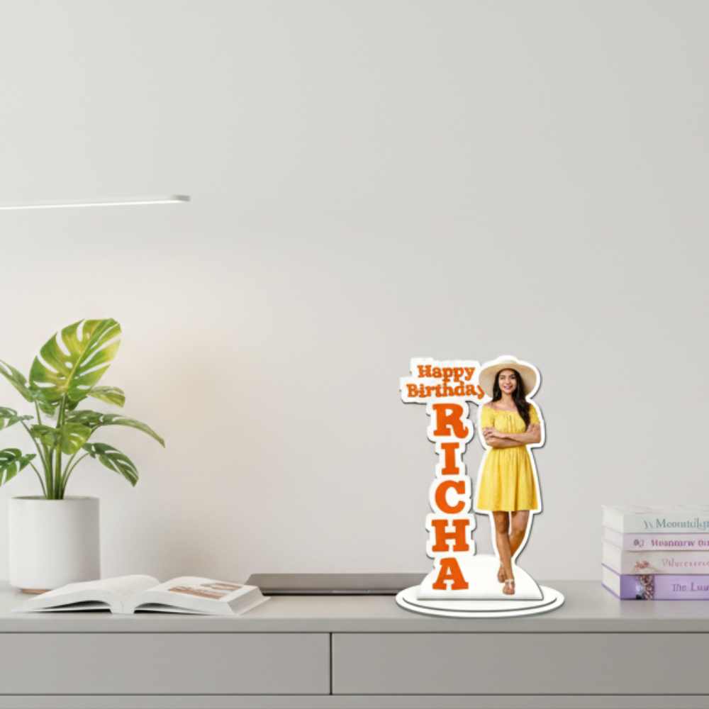 Bazinco birthday girl caricature
Personalised birthday gift for her India
Custom birthday photo gift for women
Unique birthday gift for girlfriend India
Custom name birthday standee personalised
Birthday girl personalised photo gift
Happy birthday custom photo cutout India
Personalised gift for wife birthday
Custom acrylic birthday standee India
Birthday gift for best friend

