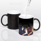 photo magic mug, custom heat changing mug, couple photo mug, personalized coffee mug with picture, romantic gift mug