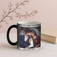 Bazinco Personalized Magic Mug for Couples with Photo, heat changing coffee mug