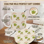 Bazinco Unique Traditional Pattern White 11 Oz Ceramic Mug and Coaster Gift Combo