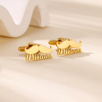 Bazinco Custom Name Mustache Cufflinks – Personalized Groom Wedding Cufflinks Gift