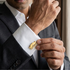 Bazinco Custom Name Mustache Cufflinks – Personalized Groom Wedding Cufflinks Gift