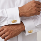 Bazinco Custom Name Mustache Cufflinks – Personalized Groom Wedding Cufflinks Gift