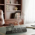 Bazinco Personalized Principal Desk Name Plate – Elegant Teacher Office Name Sign with Books Design