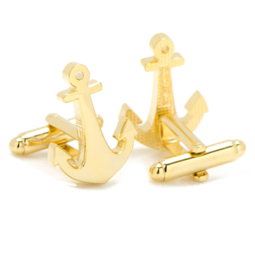 Bazinco Anchor Cufflinks for Men – Nautical Anchor Cuff Links for Formal Wear