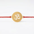 Bazinco Sacred Om Design Gold Finish Rakhi for Brother
