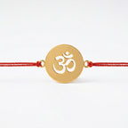 Bazinco Sacred Om Design Gold Finish Rakhi for Brother