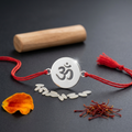 Bazinco Om Rakhi | Spiritual Rakhi for Brother | Sacred Hindu Raksha Bandhan Thread with Om Symbol