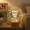Bazinco Custom Papaji LED Lamp – Personalized Dad Gift Acrylic Night Light for Bedroom & Living Room