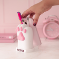 Bazinco Paw Shape Desk Organizer Stand – Cute Pen Holder with Mobile Stand for Study Table
