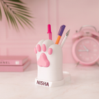 Bazinco Paw Shape Desk Organizer Stand – Cute Pen Holder with Mobile Stand for Study Table