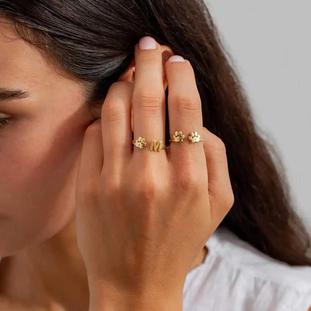  Bazinco rings
paw print jewelry
paw ring for women
dog lover jewelry
cat lover gift
initial letter ring
animal lover jewelry
minimalist paw ring
stackable paw ring
cute paw ring
pet themed ring
paw print gift for pet lovers
adjustable paw ring
personalized pet jewelry