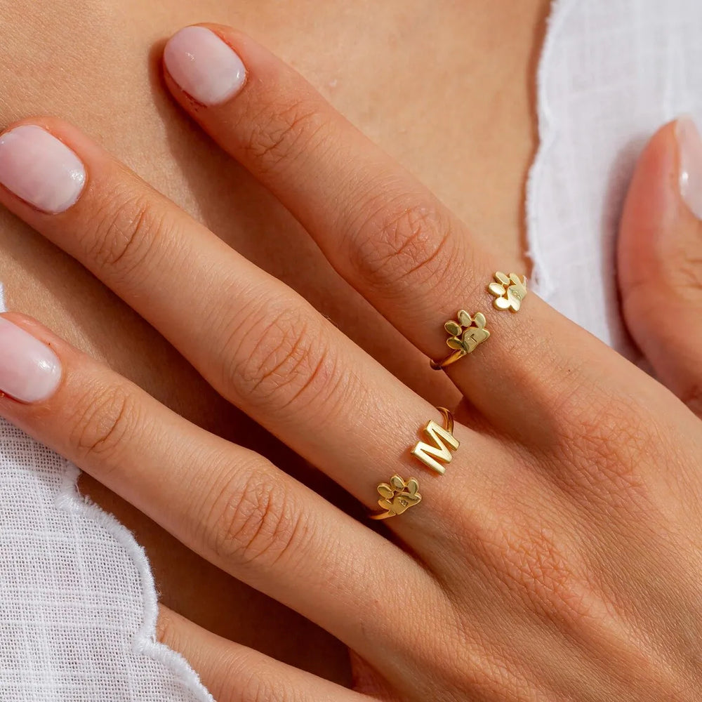  Bazinco rings
paw print jewelry
paw ring for women
dog lover jewelry
cat lover gift
initial letter ring
animal lover jewelry
minimalist paw ring
stackable paw ring
cute paw ring
pet themed ring
paw print gift for pet lovers
adjustable paw ring
personalized pet jewelry