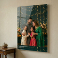 Bazinco Personalised Acrylic Glossy Photo Frame for Parents | Custom Family Picture Frame | Anniversary & Wedding Gift for Mom Dad | Premium Wall Mount Acrylic Photo Frame