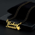 Personalised Moon Mangalsutra with Couple Name – Unique Romantic Gift for Wife by Bazinco