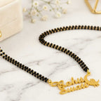 Personalised Moon Mangalsutra with Couple Name – Unique Romantic Gift for Wife by Bazinco