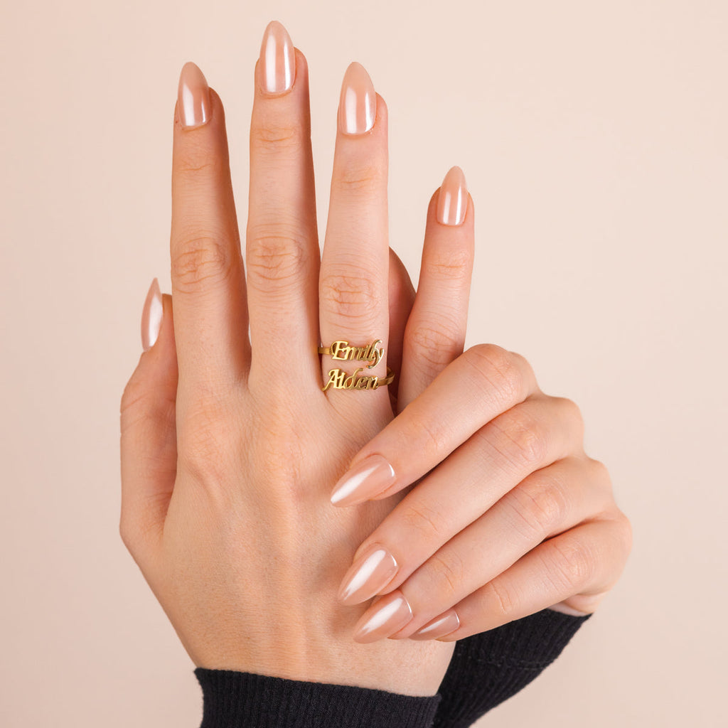 Bazinco name rings for women
adjustable name ring
couple name ring
custom double name ring
stackable name ring
dainty name ring
personalized jewelry ring
engraved name ring
custom gift ring
double name jewelry
minimalist name ring
name rings for women
custom personalized ring