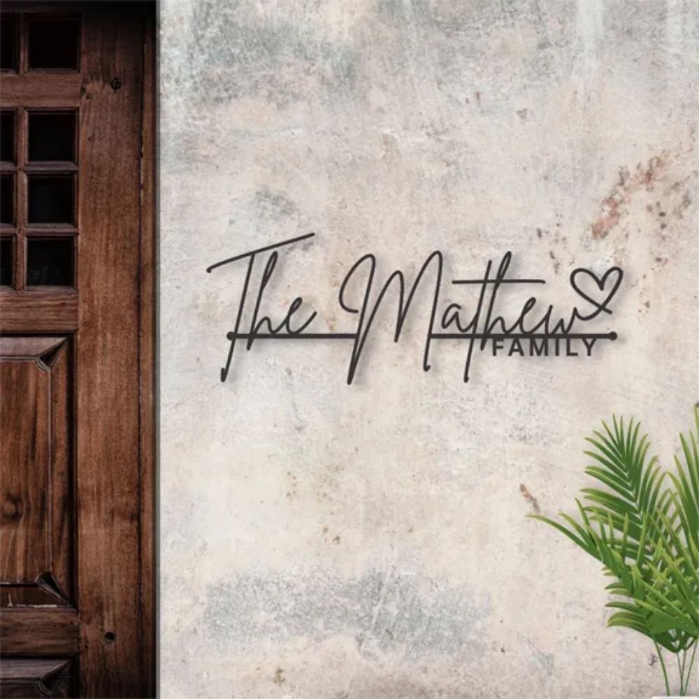 Bazinco name plates
personalized family metal name plate

family name plate for home

custom family name plate

personalized house name plate

stylish door name plate

metal name plate for home