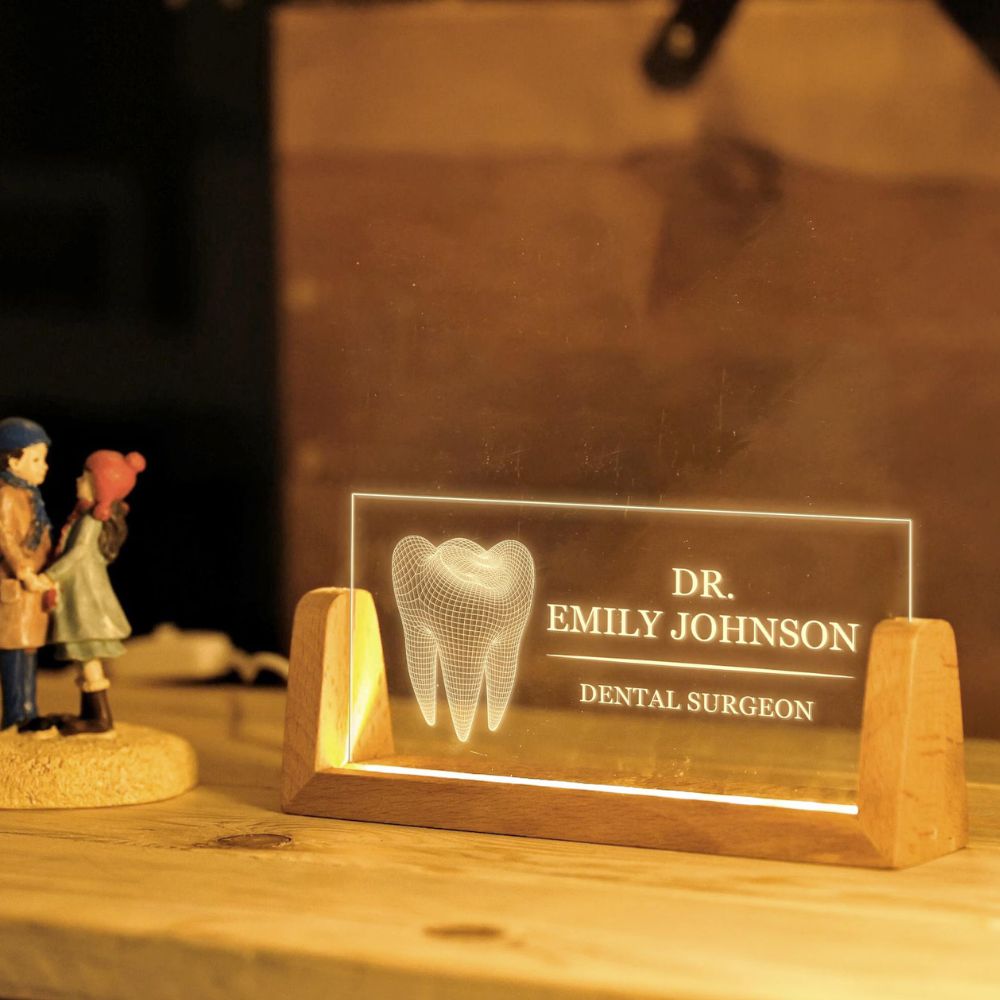 Bazinco desk accessories
LED desk nameplate
dentist desk nameplate
dental clinic name plate
dentist name plate
custom dentist nameplate
personalized dentist desk sign
